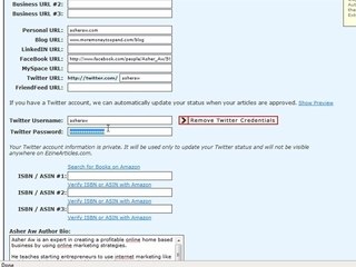 Twitter And EzineArticles: How To Connect Your Accounts
