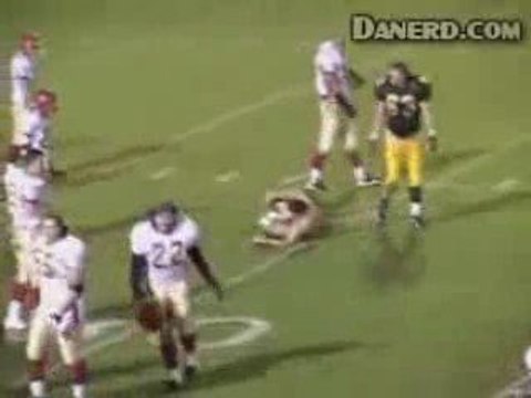 Nue Sur Un Terrain de Football Américain Plaquage USA