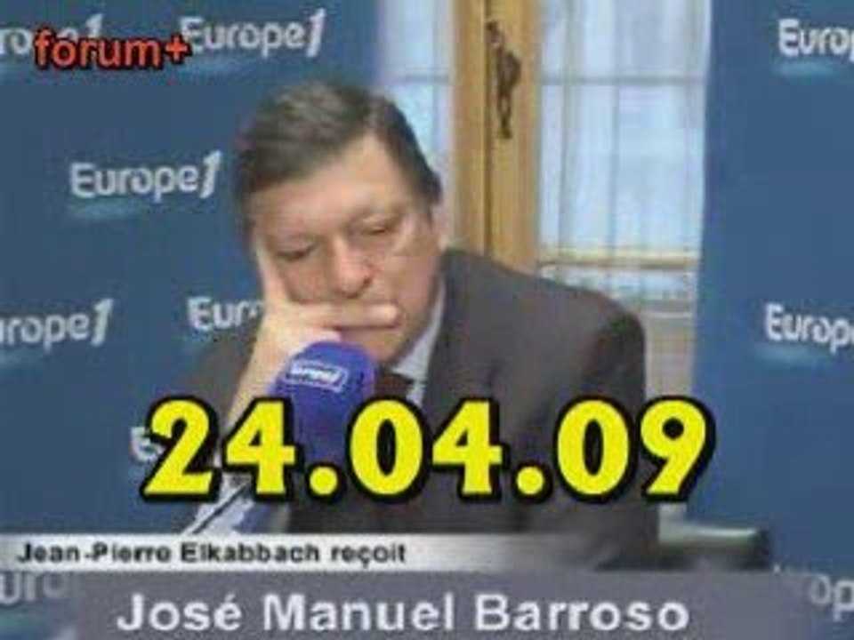 ITW de José-Manuel Barroso (24.04.09)