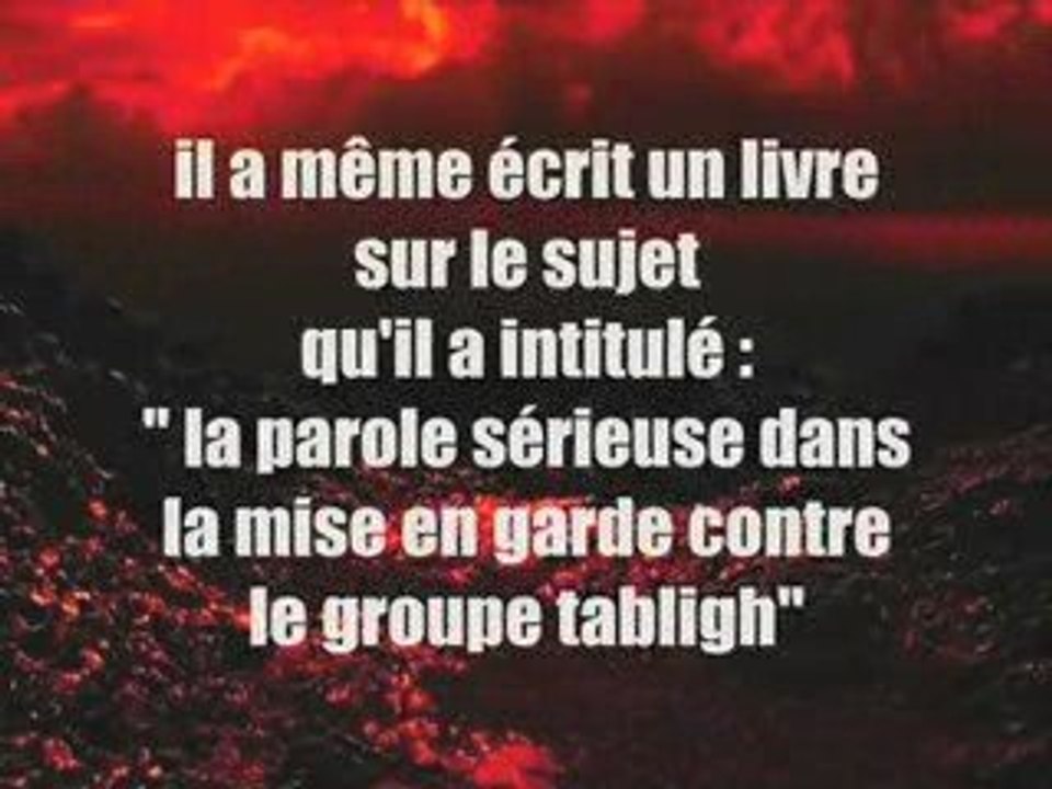 Réponse aux tablighs