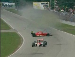 F1 1990 Imola GP Mansell spins
