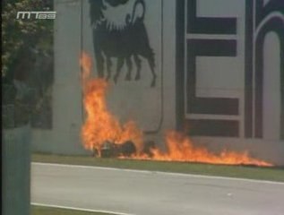 F1 1989 Imola GP Berger_crashes