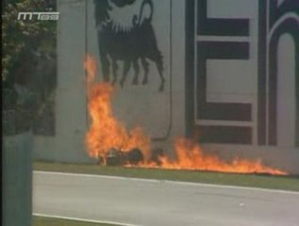 F1 1989 Imola GP Berger_crashes