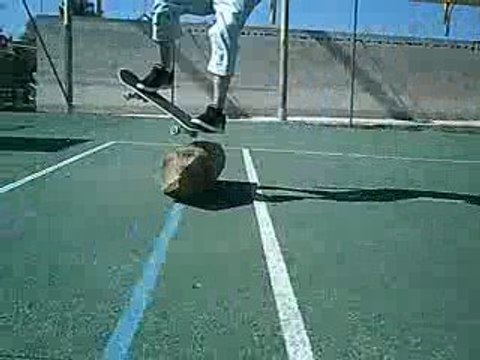 Ollie par dessus un rondin de bois (2board)
