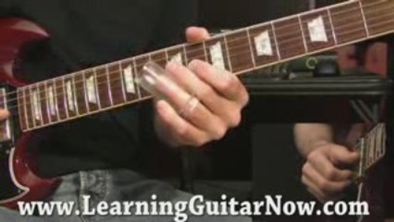 How to play slide guitar in Standard Tuning video Dailymotion