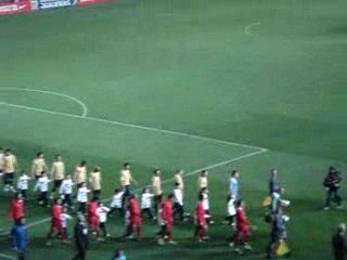 Entrée des joueurs et supporters turcs