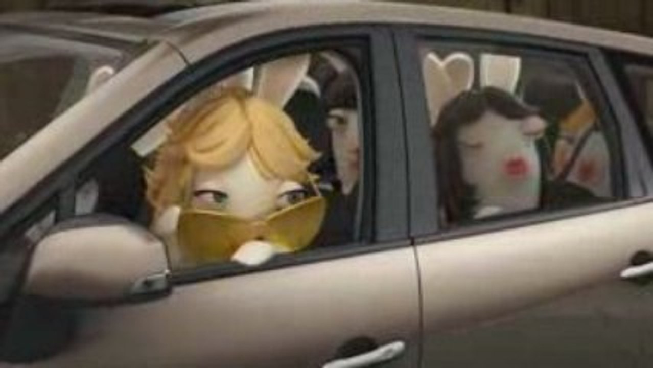 LES LAPINS CRETINS TEST DU GRAND SCENIC TEST 05