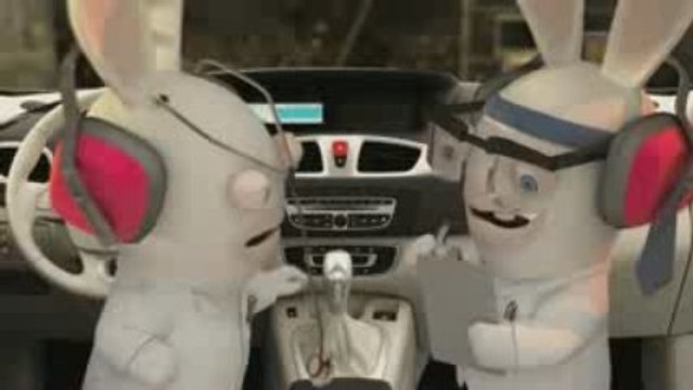 LES LAPINS CRETINS TEST DU GRAND SCENIC TEST 02