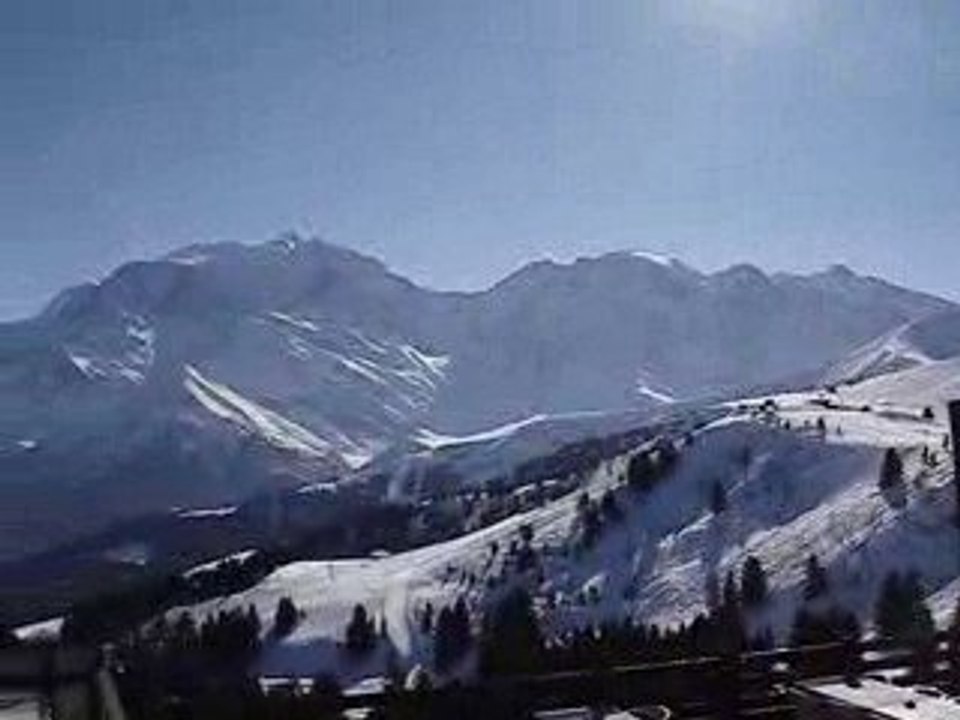 La chaîne du Mont-Blanc vue du Mont d'Arbois.