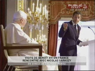 EVENEMENT,Benoît XVI et N Sarkozy en direct de l'Elysée