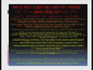 How to stop panic attacks naturally.
