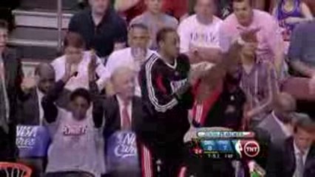 NBA Thaddeus gets the steal and finishes with a slam.