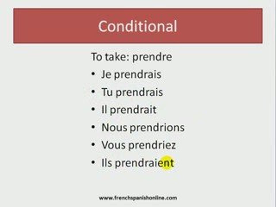 Conditional in french