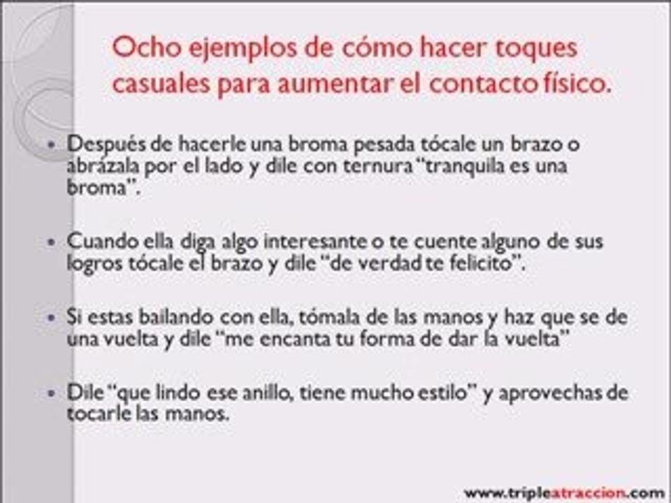 Ocho Tecnicas de Seducción - Como Conquistar Mujeres