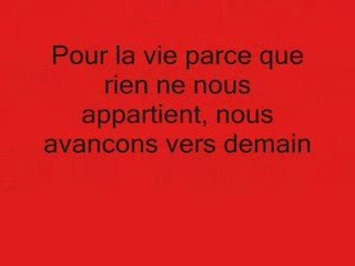 Pour la vie - saint ex ( avec paroles)