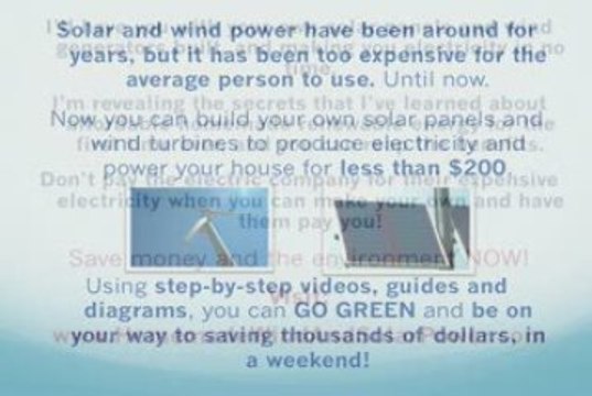 Homemade Solar Panels and Wind Generators