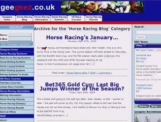 Horse Racing Systems Blog: www.geegeez.co.uk