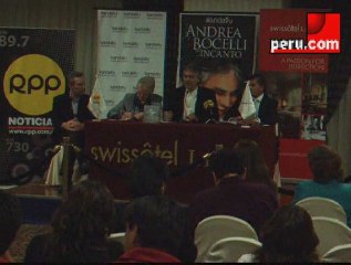 Peru.com: Andrea Bocelli en conferencia de prensa