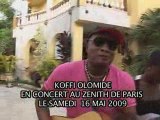 Koffi Olomidé et ses danseuses font la promo du 16 mai 2009