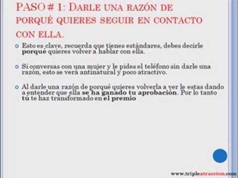 Consigue su Teléfono en 3 Pasos- Como Conquistar a una Mujer