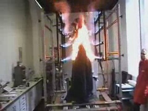 Calisia flame resistant test EN 443:2008