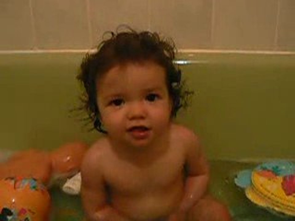 Rose dans le bain