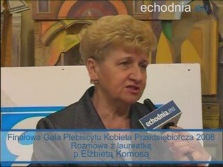 Finałowa Gala Plebiscytu Kobieta P Rozmowa p.Elżbietą Komosą