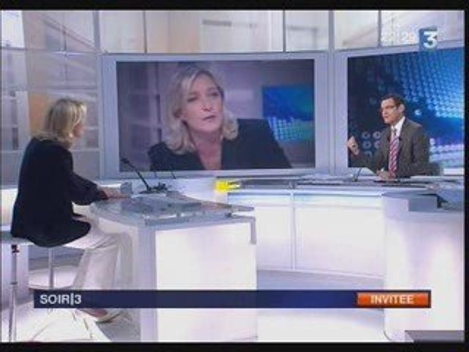 Marine Le Pen soir 3 26.04.2009