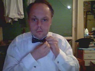 Mr. Pettersson ties on a BowTie