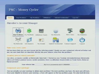 PSC - Money Cycler  - Rejestracja