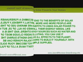 Solar Power For Homes – Quickly and Easily Cut Your Power Bi