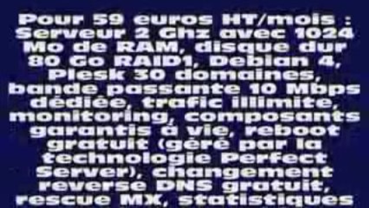 Serveur dedie Linux