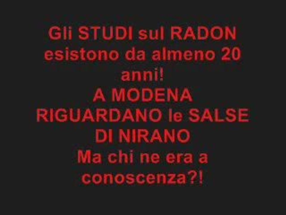 TERREMOTI e RADON.Università di Modena
