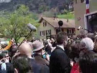 Visite Nicolas Sarkozy au Petit Bornand 30avril09