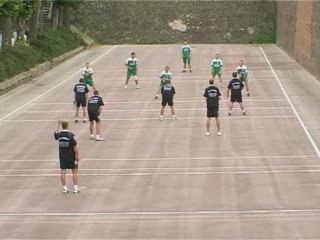 Longue paume - Exemple d'une partie terrée