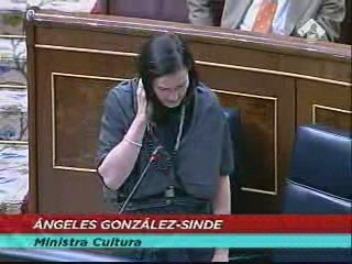 Ángeles Gónzalez-Sinde responde en el Congreso