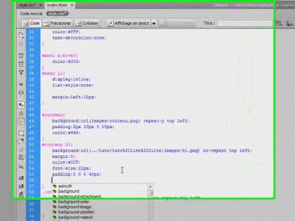 Tutoriel créer liens, insertion d'images, Balise h1