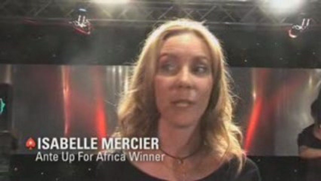 Poker Ante Up for Africa Europe Winner Isabelle Mercier