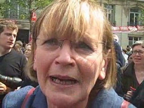 Interview de Marie-George Buffet, défilé du 1er mai
