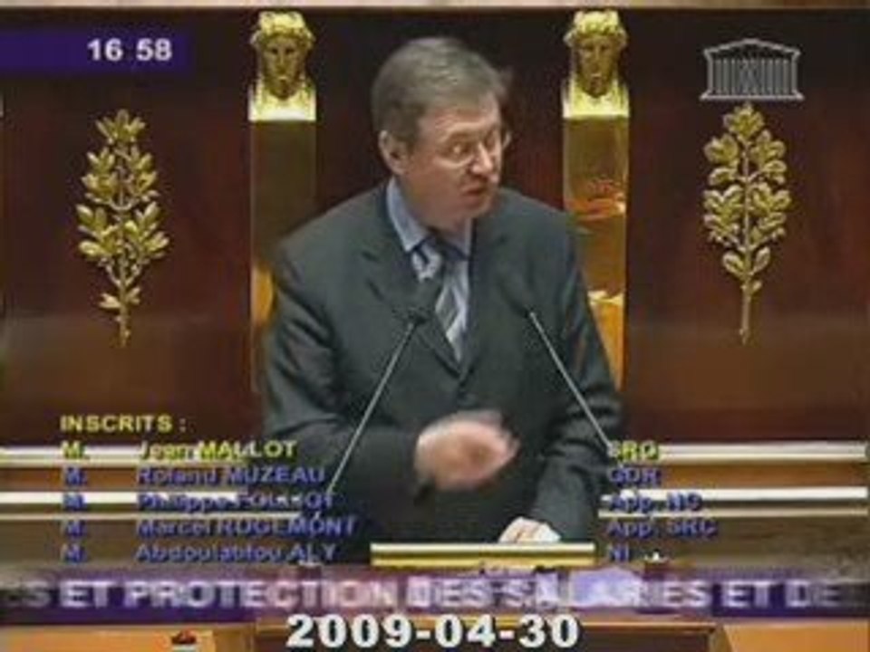 Sarko-UMP vs Salaires+ Jean MALLOT 30-04-2009