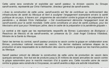 sarko savait déjà pour la pandemie "grippe mexicaine"