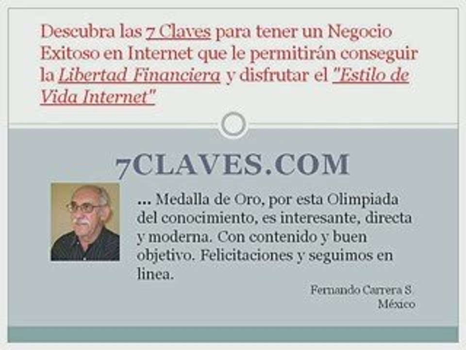 7 Claves Negocios por Internet y Libertad Financiera