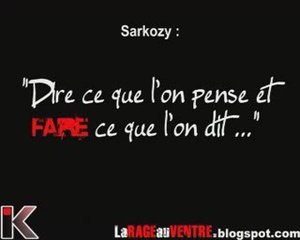 Sarkozy : "Dire ce que l'on pense et faire ce que l'on dit"