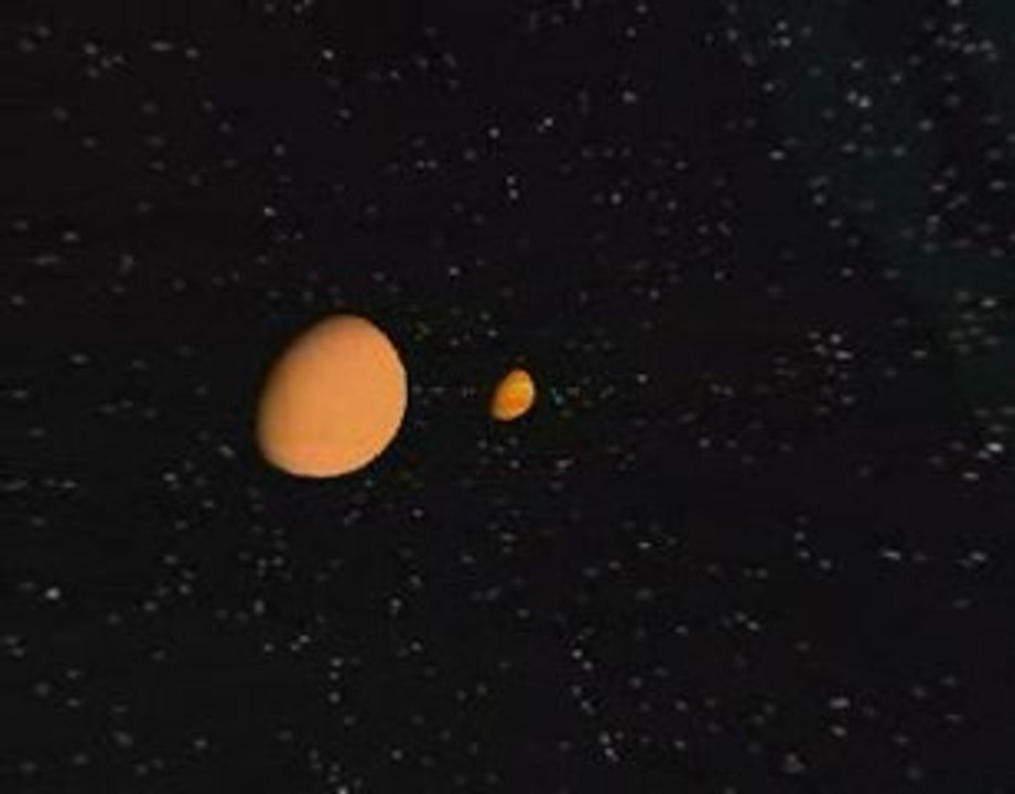 The planet Saturn as observed above surfaces of its moons