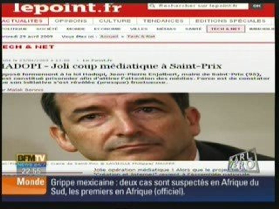 Hadopi : Un maire se consitute prisonnier