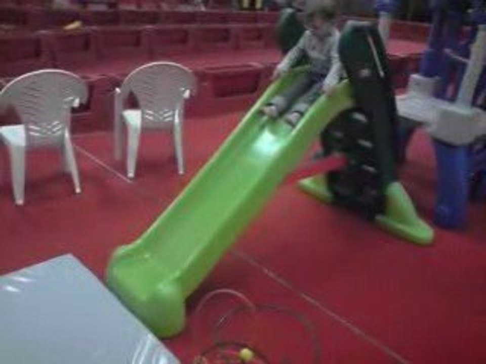 Toboggan toute seule