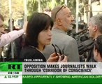 Tempers flare in Georgia as opposition targets media