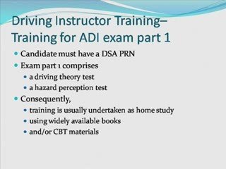 Driving Instructor Training