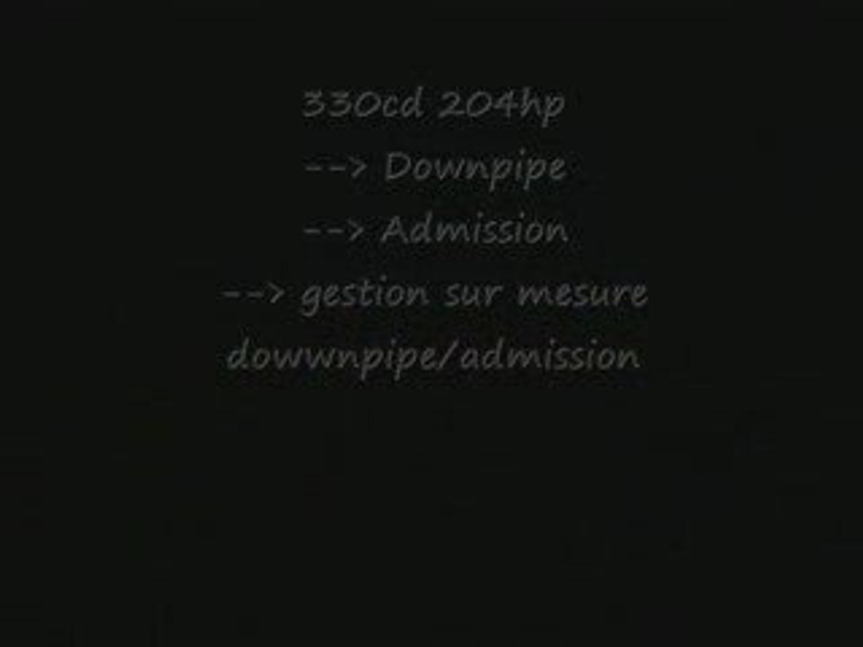 Reprog moteur 330 cd downpipe adaptée par o2programmation