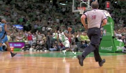 NBA Rajon Rondo picks off Anthony Johnson and takes it in fo